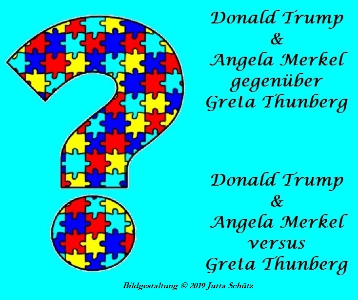 Trump und Merkel gegenüber Thunberg