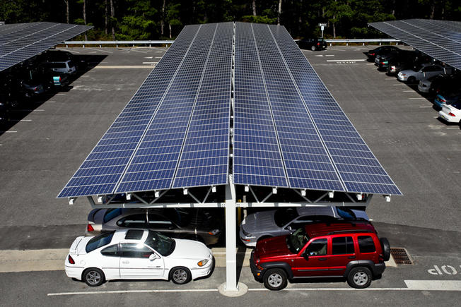 Automotive Solar Carport Charging Station