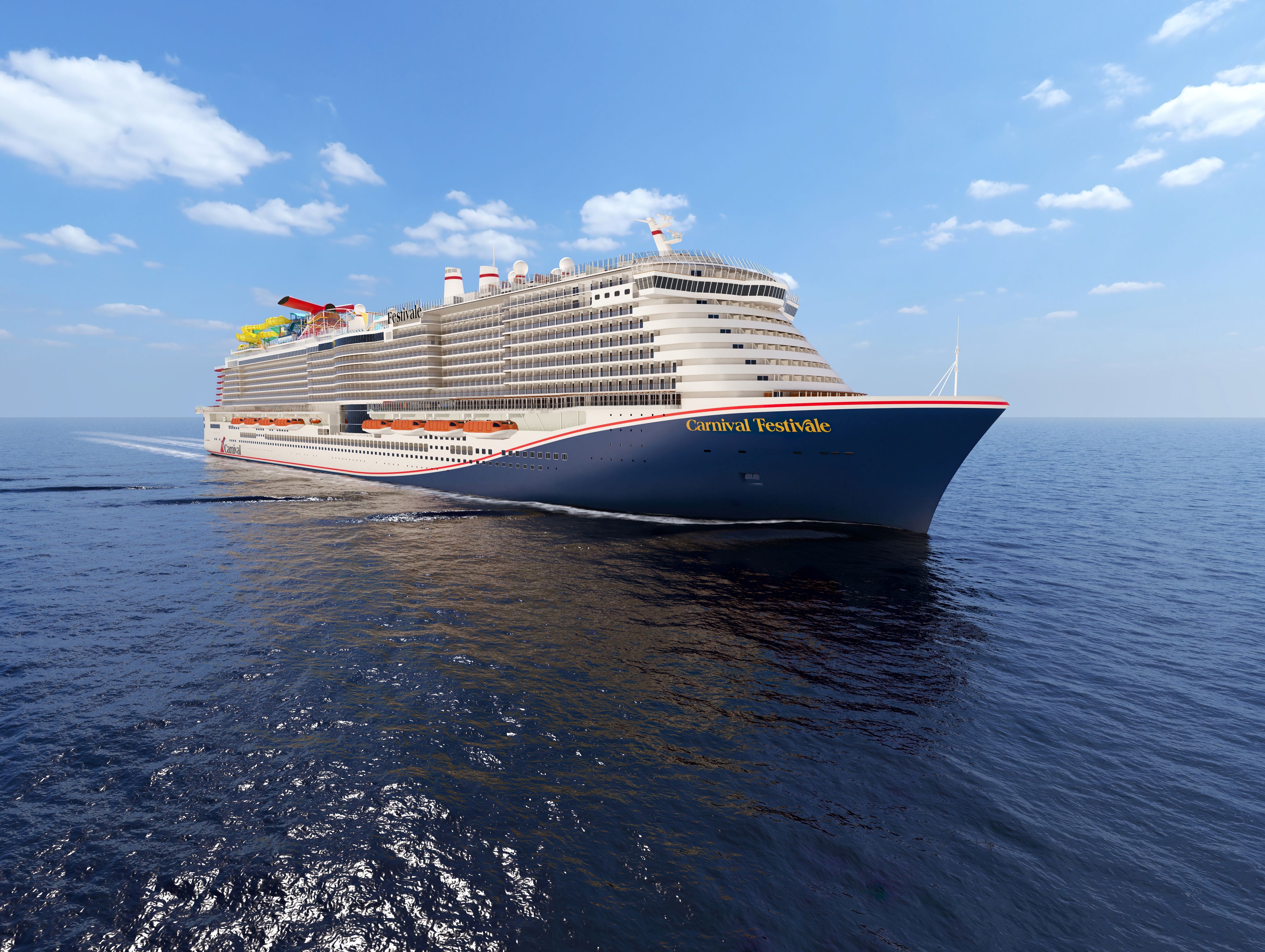 Fotoservice: Die Carnival Festivale wird mit exklusiven Bar- und Loungekonzepten aufwarten. Rendering Carnival Cruise Line