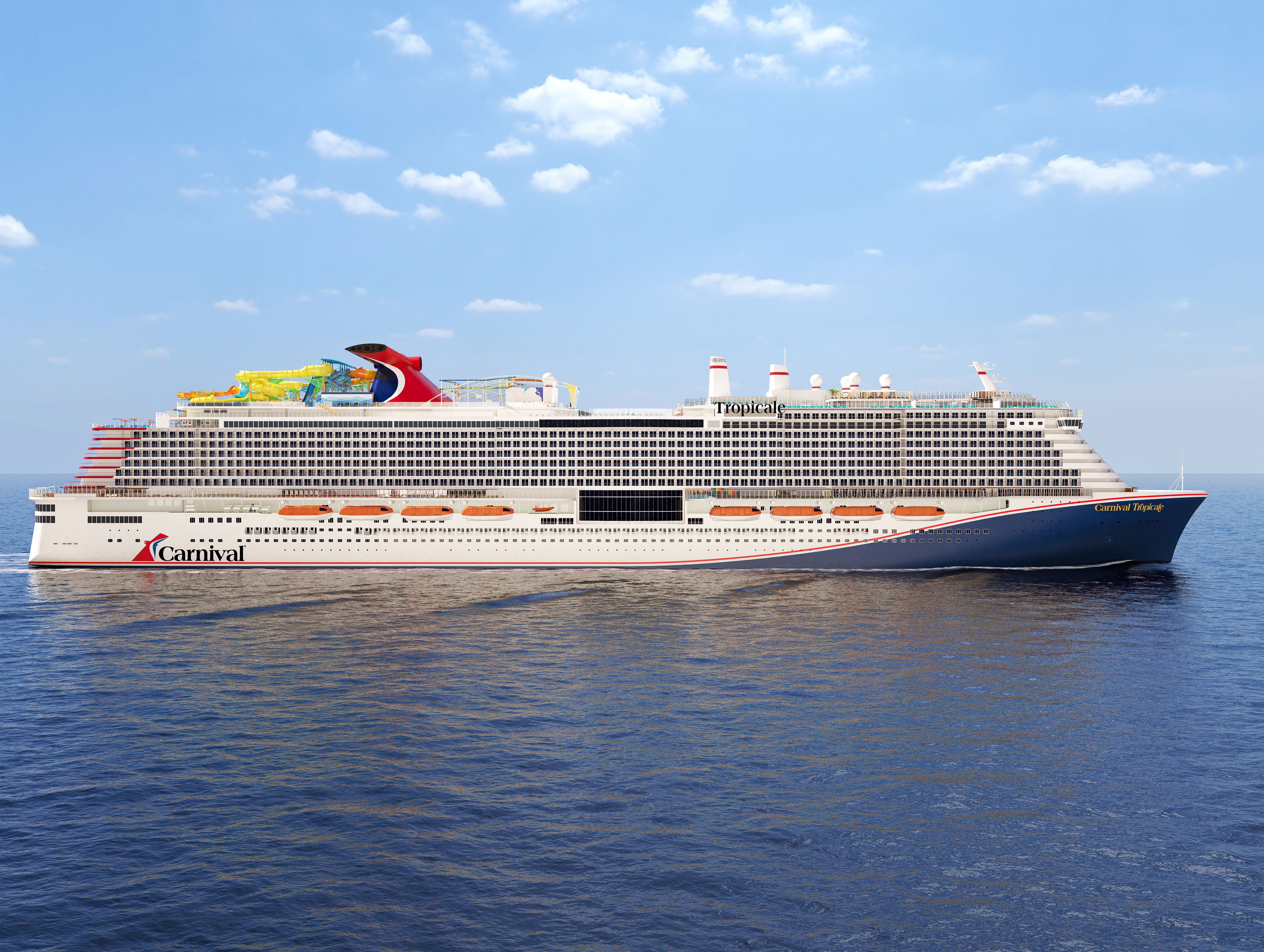 Die Carnival Tropicale wird das finale Schiff der Excel-Klasse. Rendering: Carnival