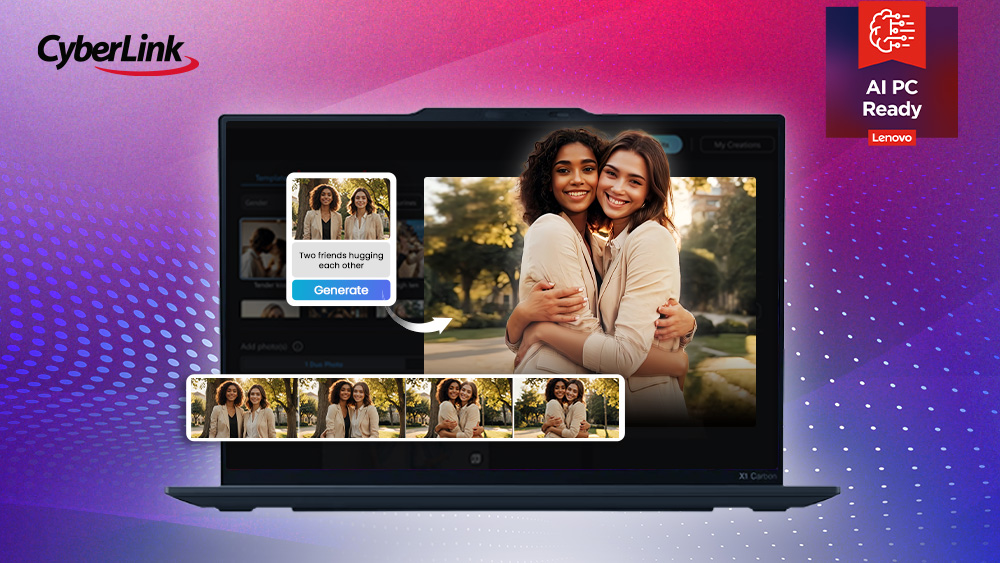 CyberLink als erste Kreativsoftware für Lenovo KI-PCs zertifiziert