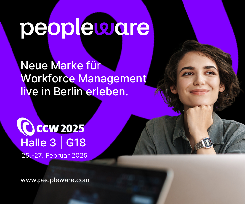 Peopleware, die neue Marke für Workforce Management von InVision, feiert Premiere mit der Contact-Center-Branche auf der CCW 2025 in Berlin