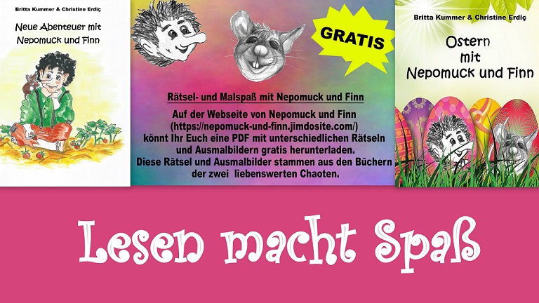 Lesen, Rätseln, Ausmalen, Backen, Basteln