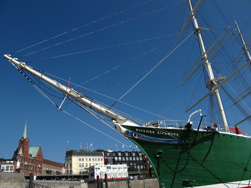 Der Traditionssegler "Rickmer Rickmers" stand als maritimer Veranstaltungsort zur Verfügung.