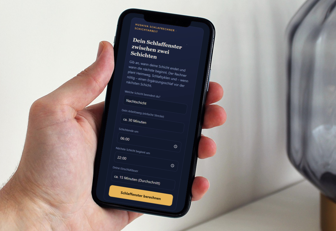 Schlafrechner für Schichtarbeit. Ein kostenloses Online-Tool für den Schichtdienst.