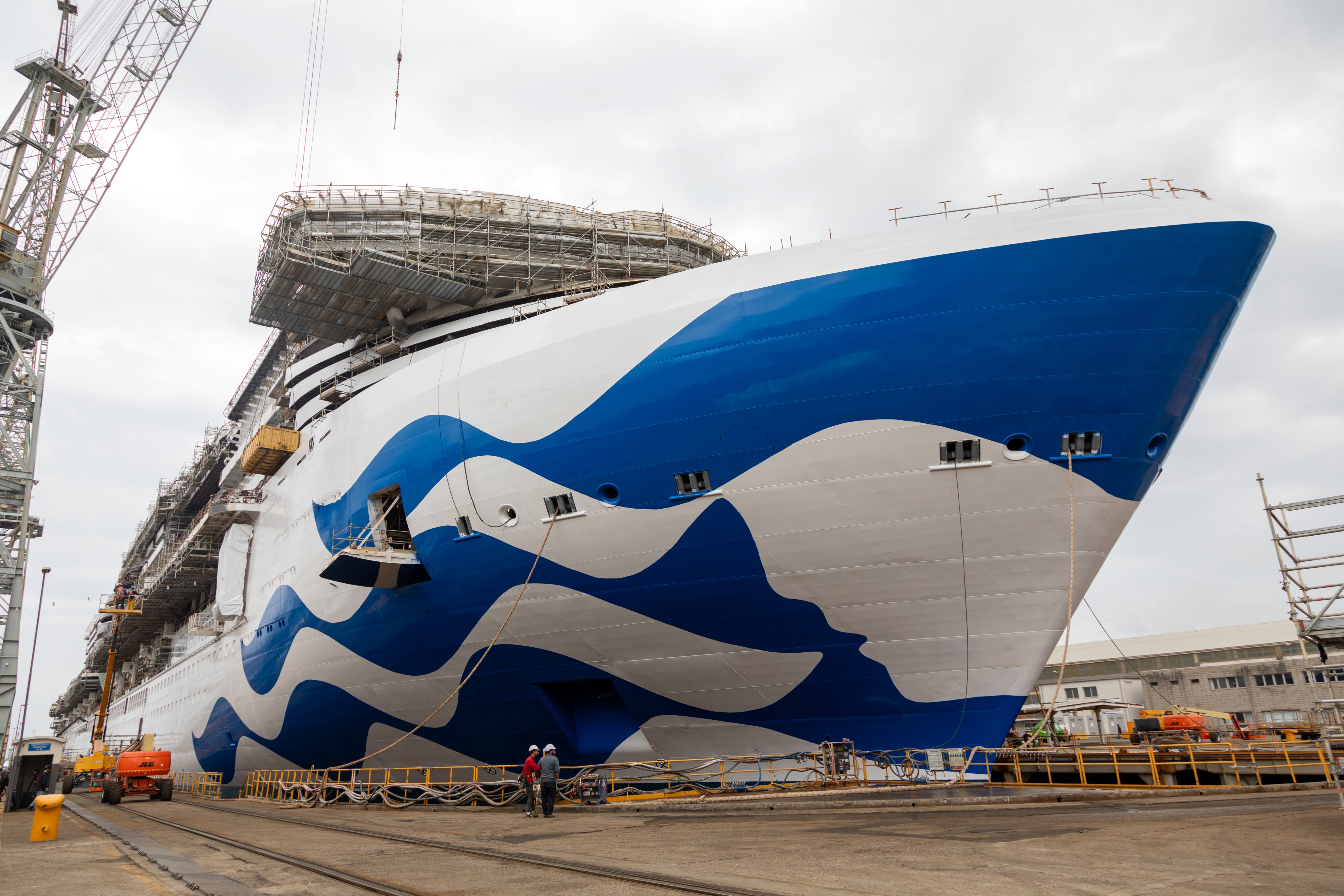 Die Star Princess auf der Fincantieri-Werft im italienischen Monfalcone. Foto: Princess Cruises 